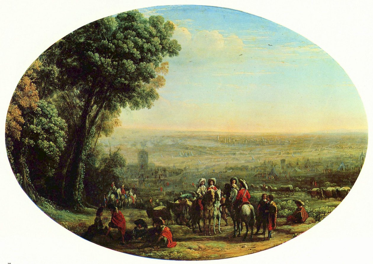 Francese: Siège de la Rochelle par Louis XIII Assedio di La Rochelle da parte di Luigi XIII, 1628 da Claude Lorrain