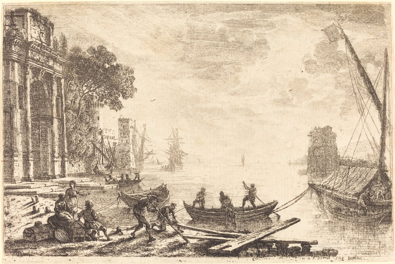 Scena del porto con sole nascente da Claude Lorrain