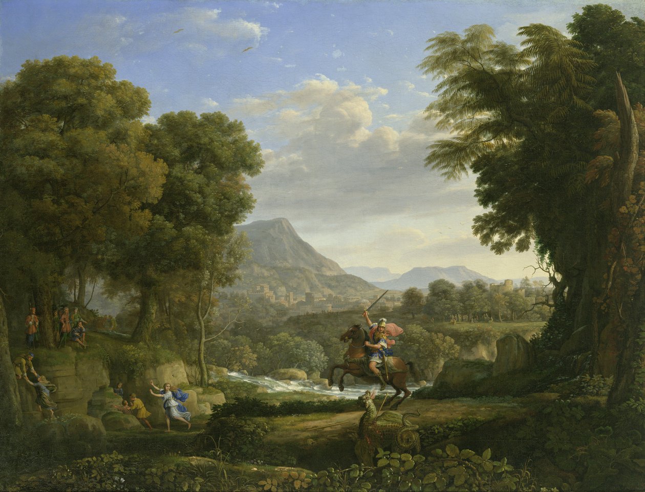 Paesaggio con San Giorgio e il drago da Claude Lorrain