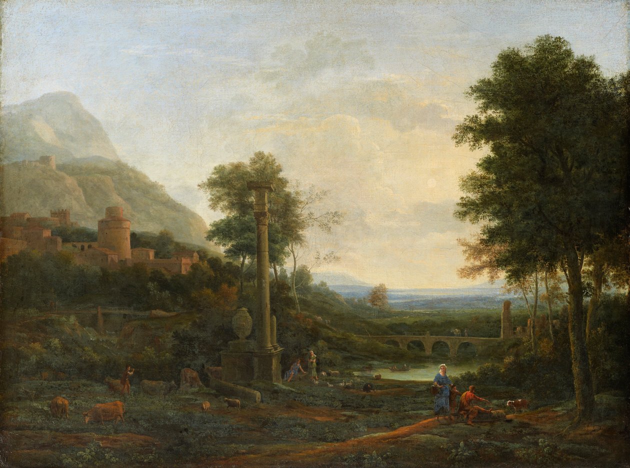 Paesaggio con Colonna e Figure da Claude Lorrain
