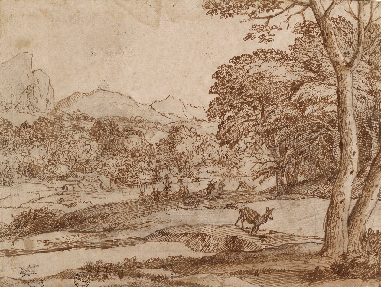 Paesaggio con un branco di cervi da Claude Lorrain
