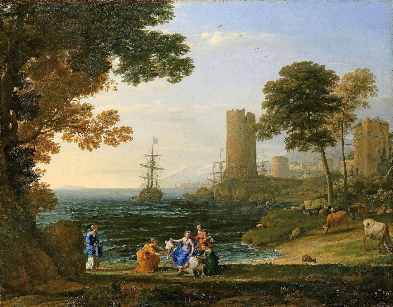 Paesaggio con il rapimento di Europa da parte di Giove da Claude Lorrain