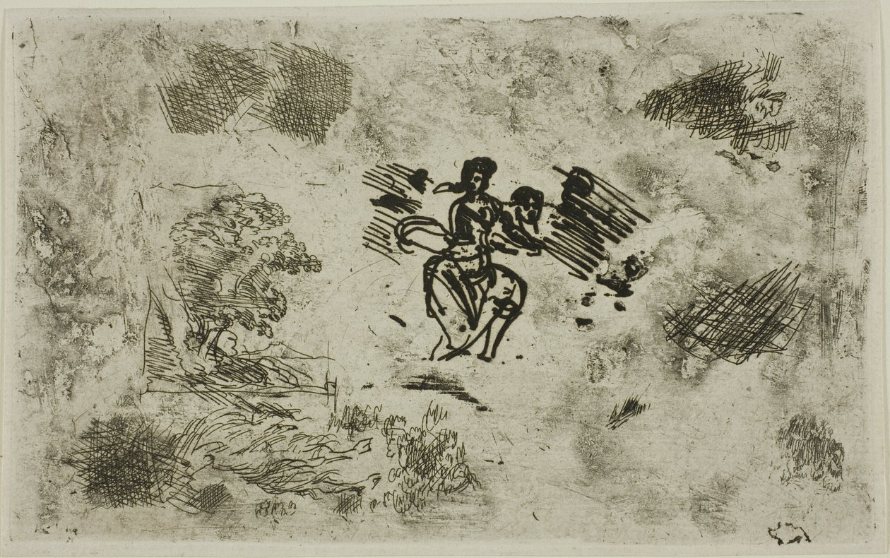 Donna seduta e altri schizzi da Claude Lorrain