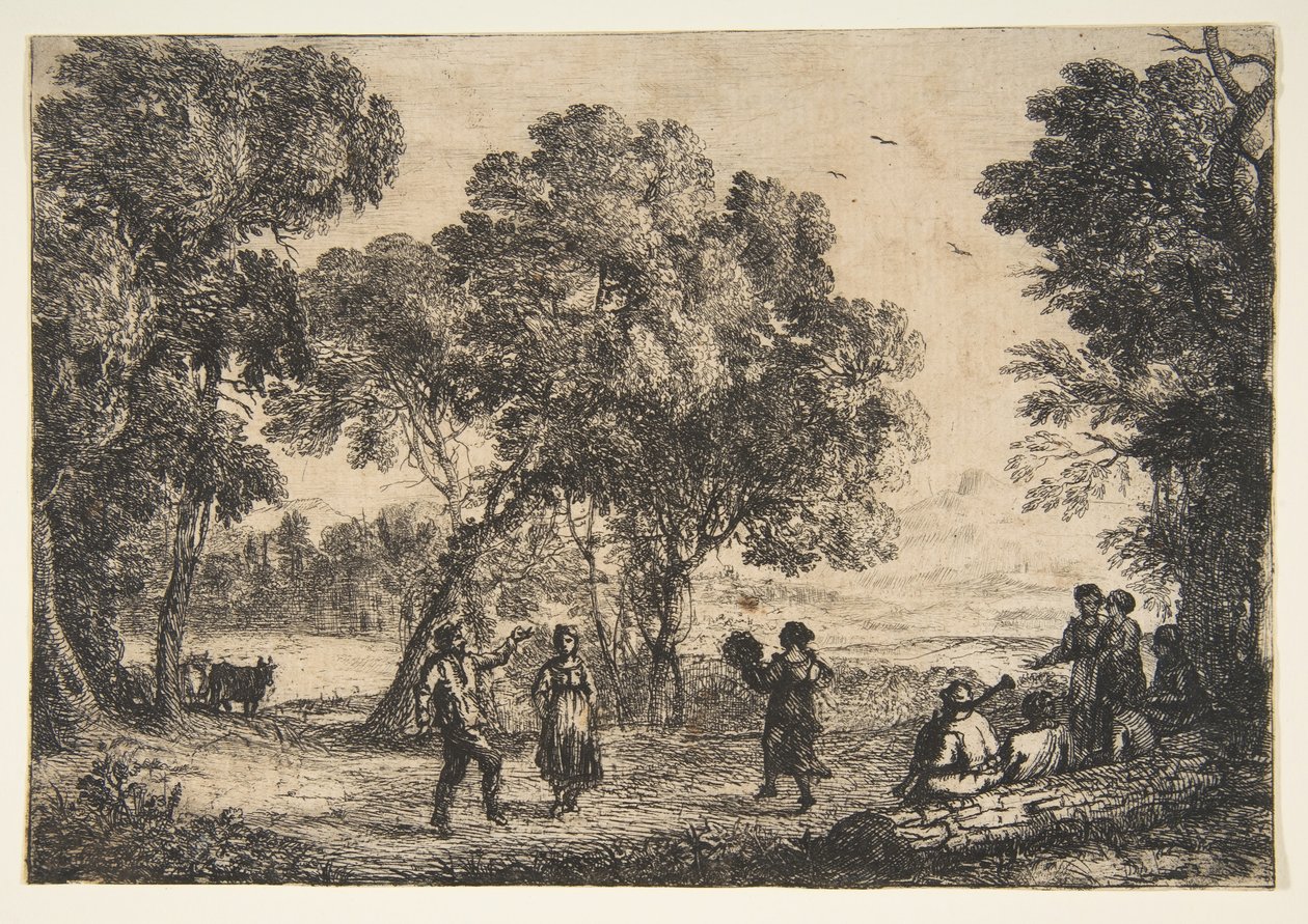 La danza campestre (Piccola lastra) da Claude Lorrain