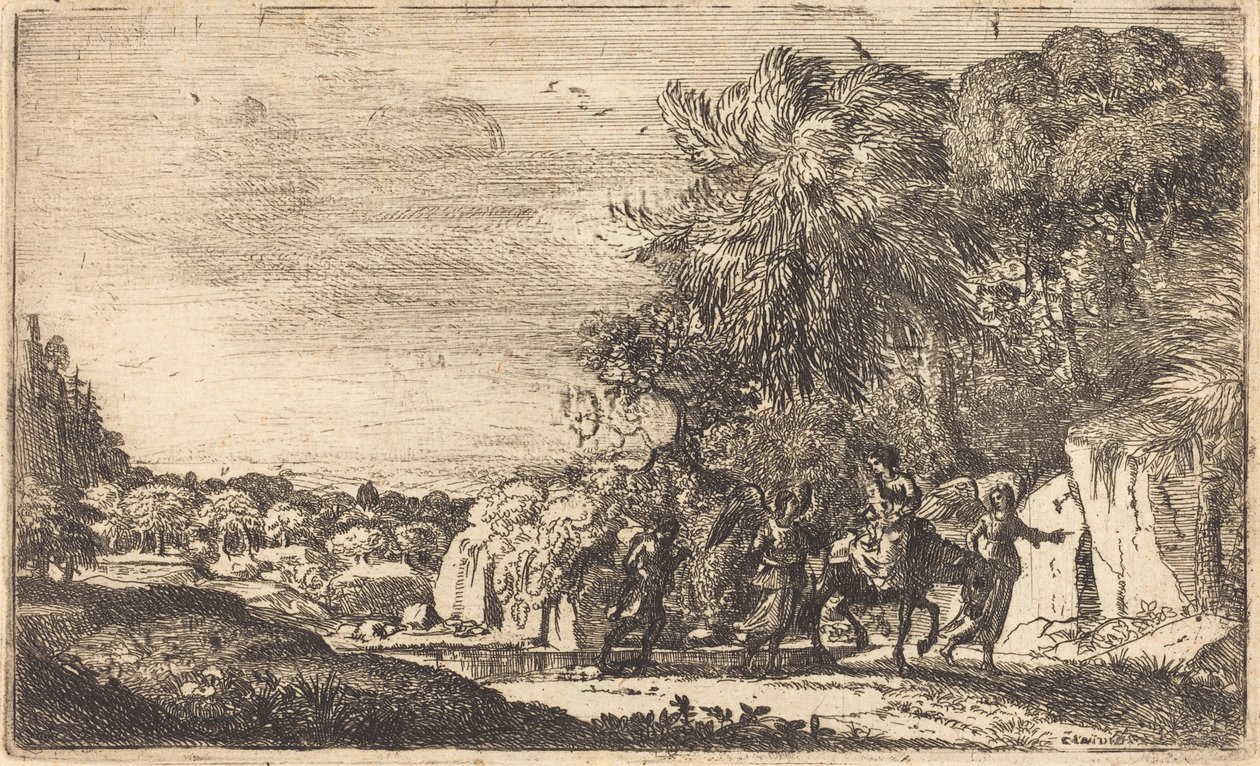 La fuga in Egitto da Claude Lorrain