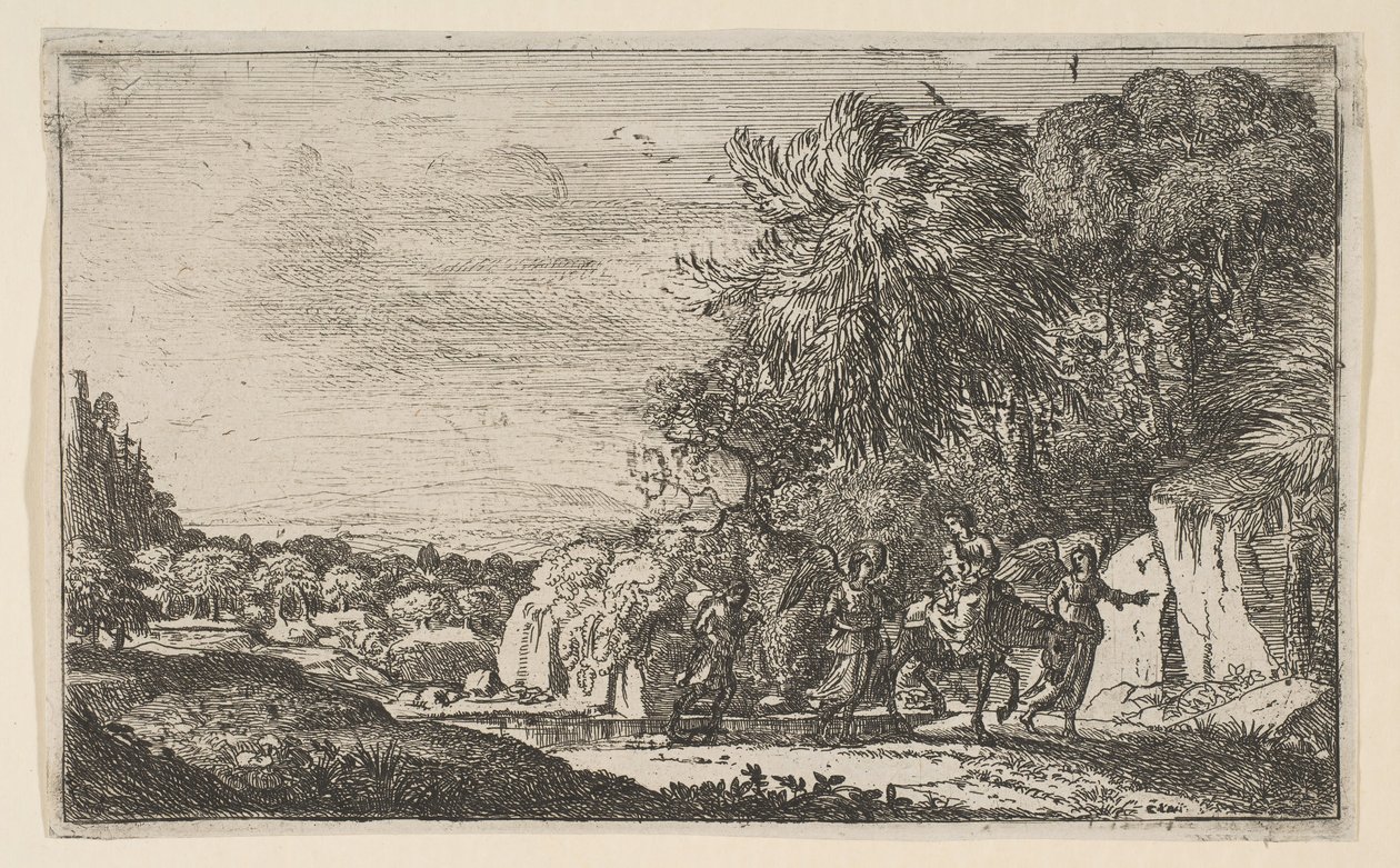 La fuga in Egitto da Claude Lorrain