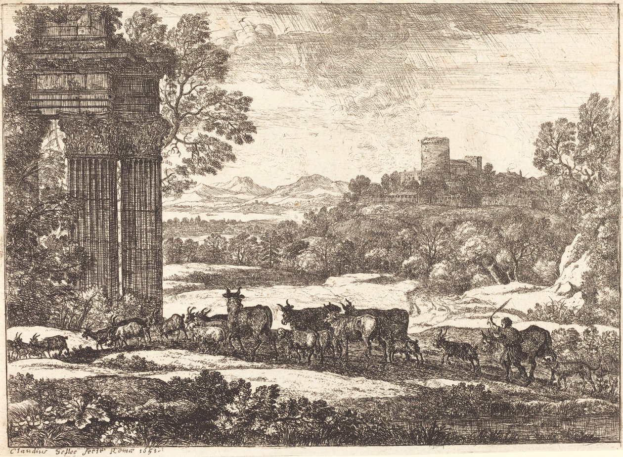Il gregge che ritorna con tempo tempestoso da Claude Lorrain