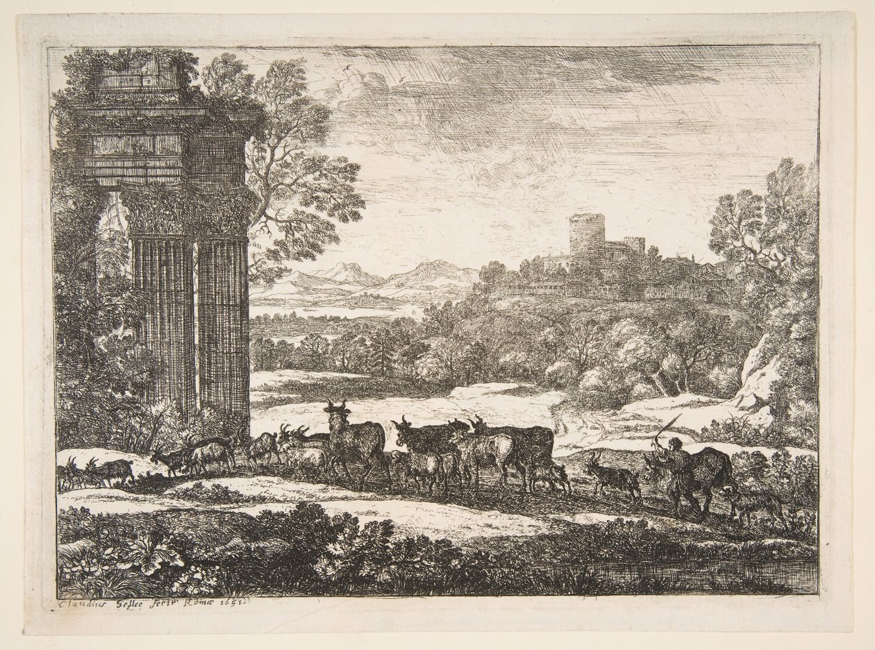 Il gregge che ritorna con tempo tempestoso, 1651 da Claude Lorrain