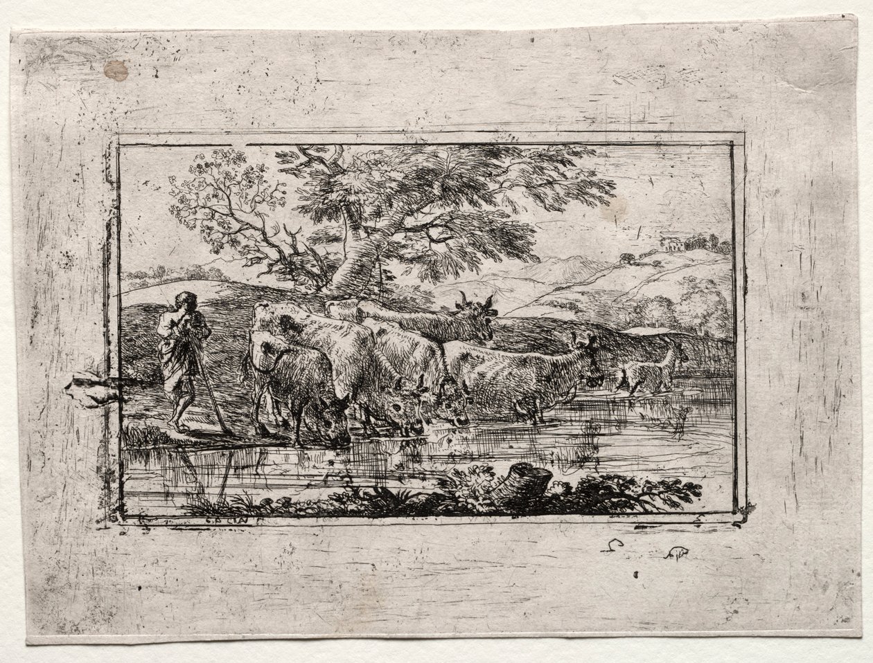 Il Gregge al Abbeveratoio, 1635 da Claude Lorrain