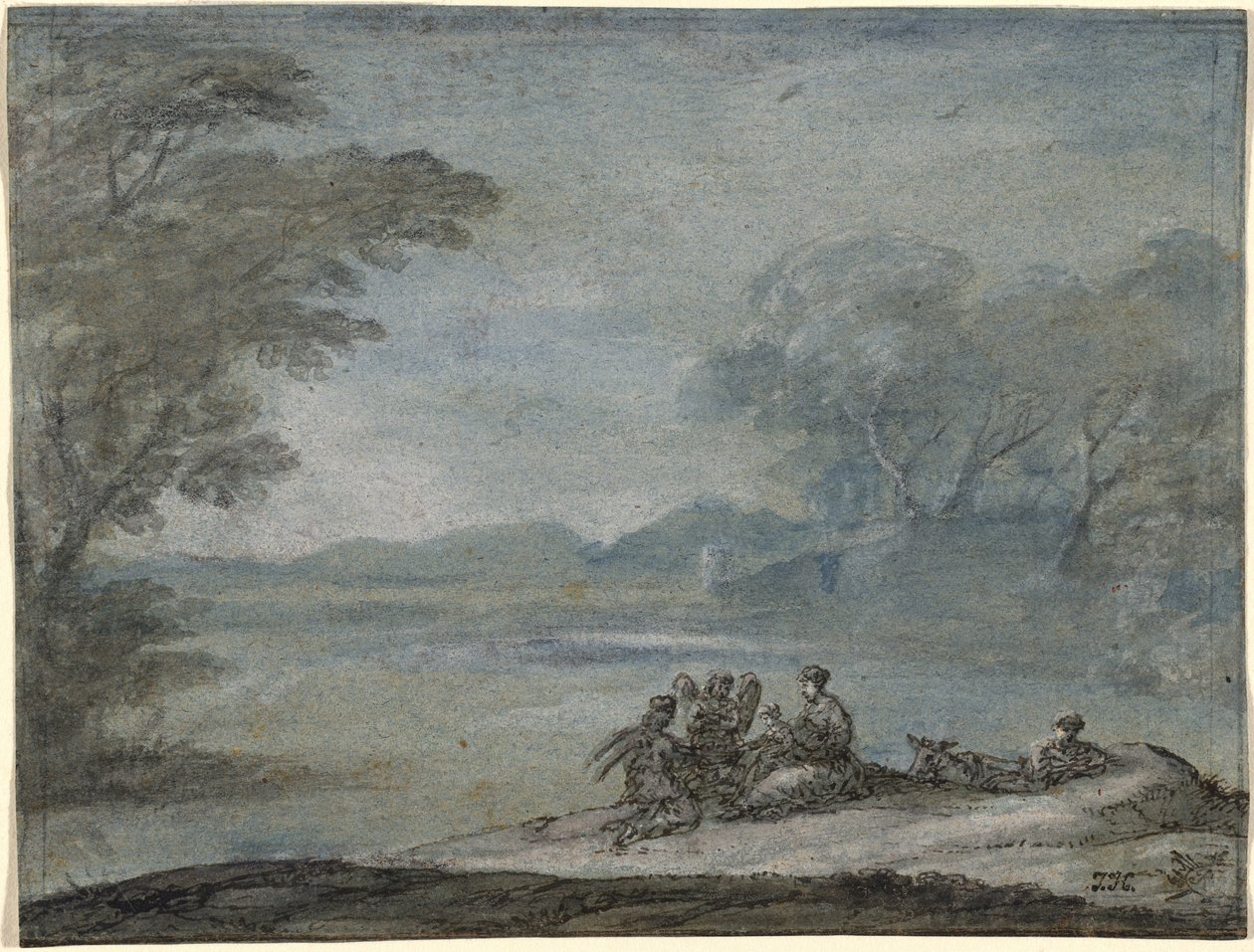 Il riposo durante la fuga in Egitto da Claude Lorrain