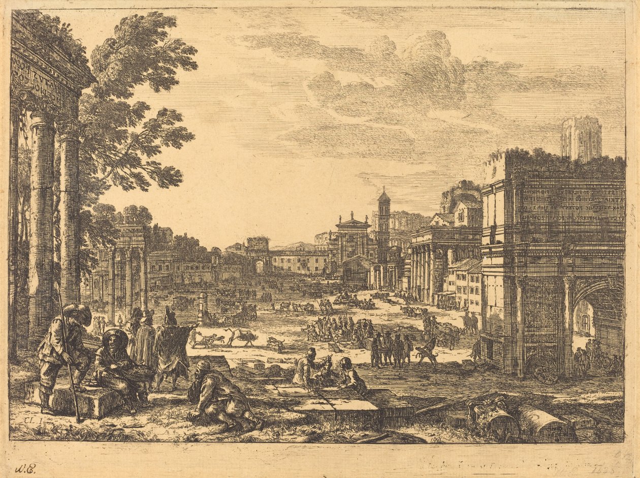 Il Foro Romano (Le Campo Vaccino) da Claude Lorrain