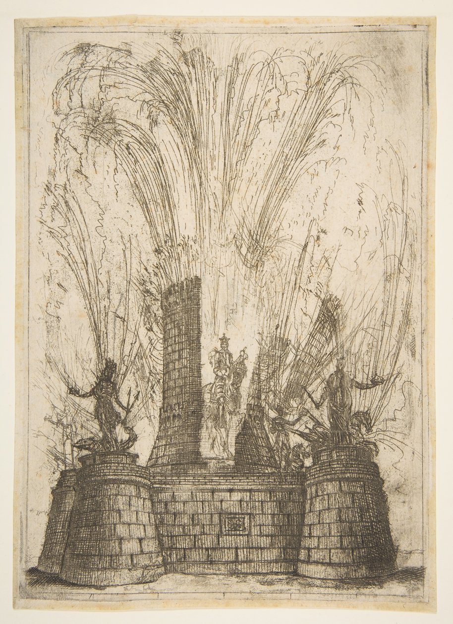 La Torre Rotonda Rotturata per Rivelare la Statua del Re dei Romani da Claude Lorrain