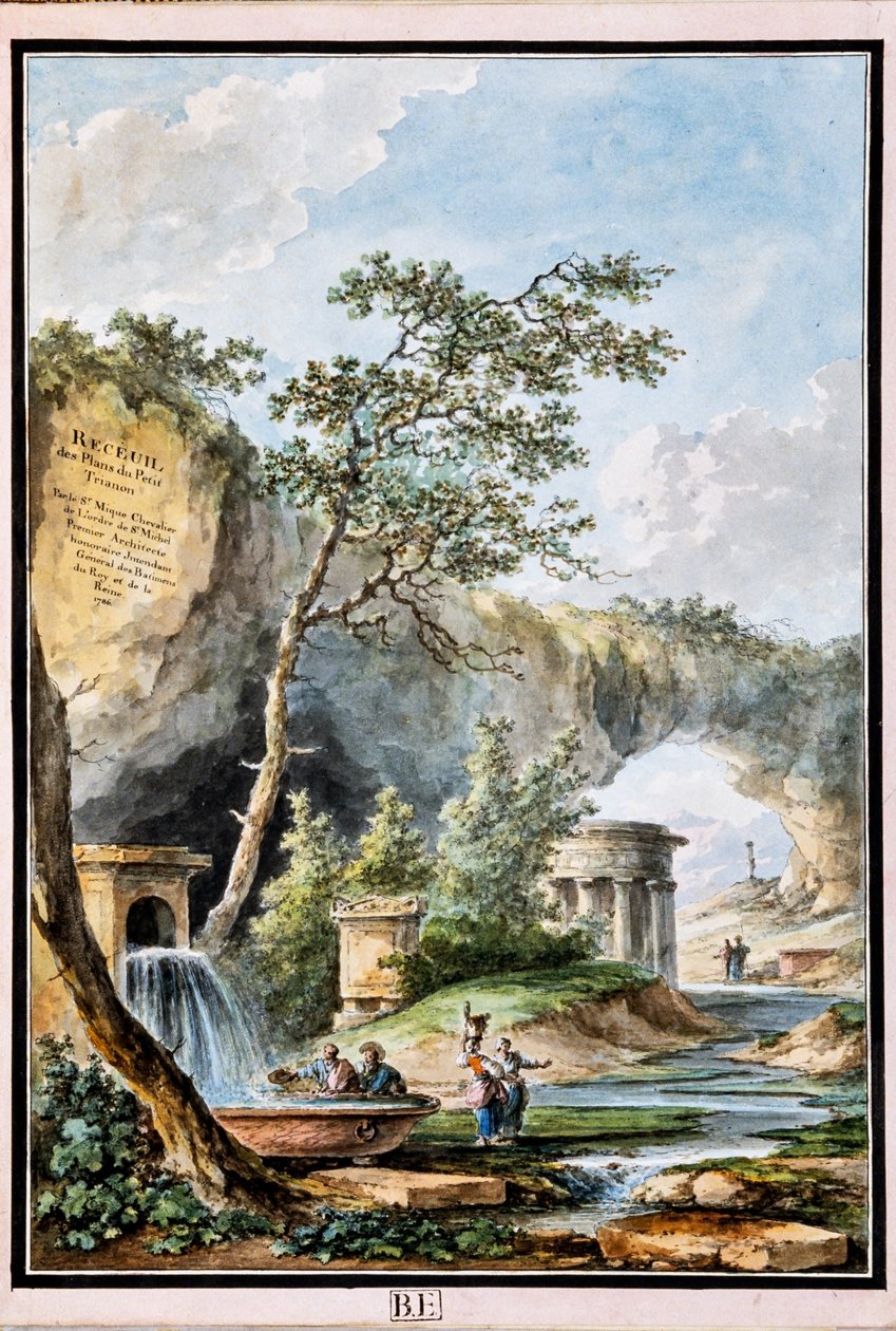 Pagina del titolo con giardino, da 