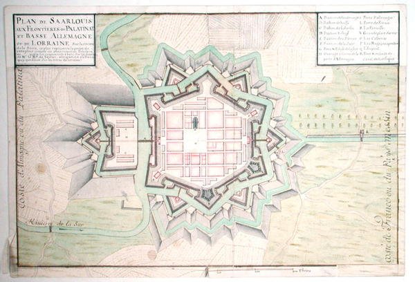Piano di Saarlouis, da Traite de Fortifications da Claude Masse