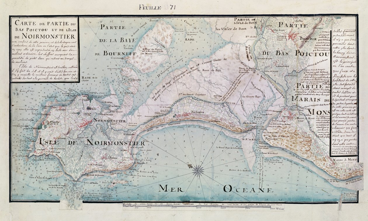 Mappa di parte del Bas-Poitou e dell