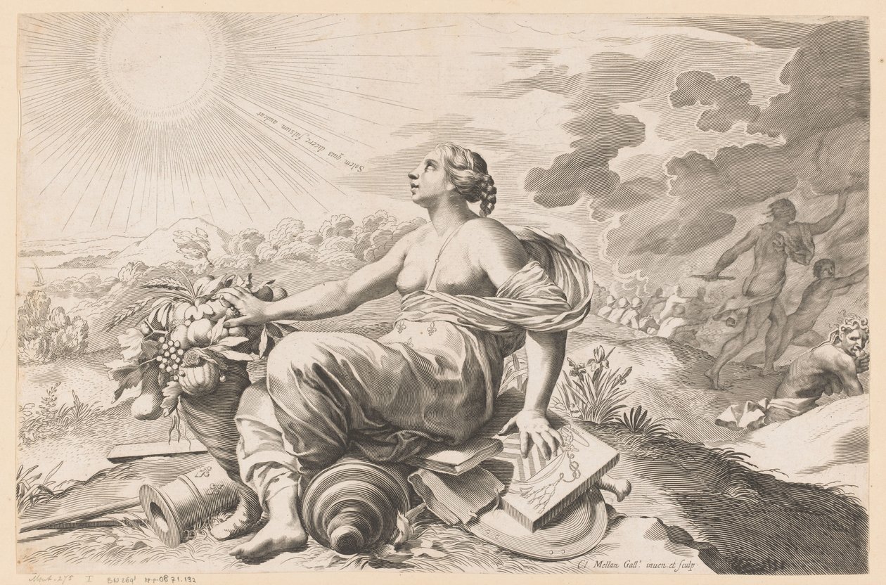 Allegoria sulla pace da Claude Mellan