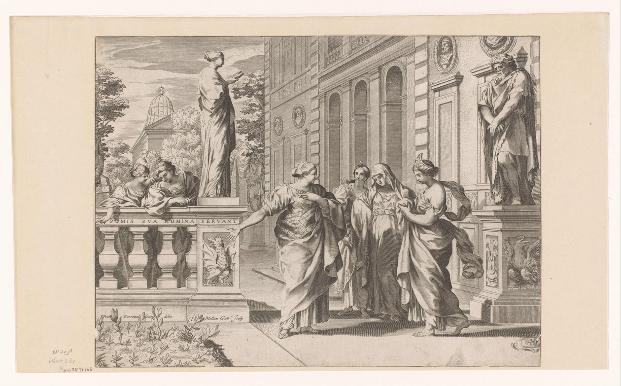 Allegoria in onore del Collegio Romano da Claude Mellan