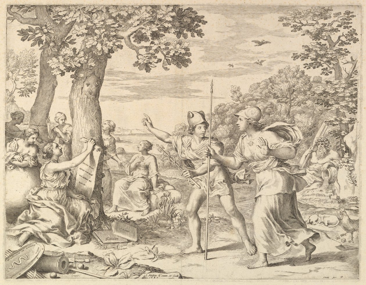 Allegoria del buon governo in Francia da Claude Mellan