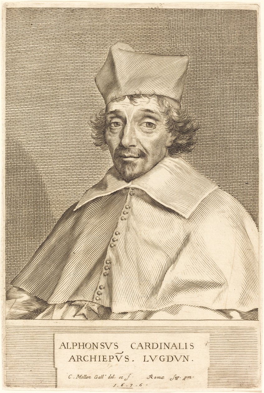 Alphonse du Plessis Richelieu, cardinale di Lione da Claude Mellan