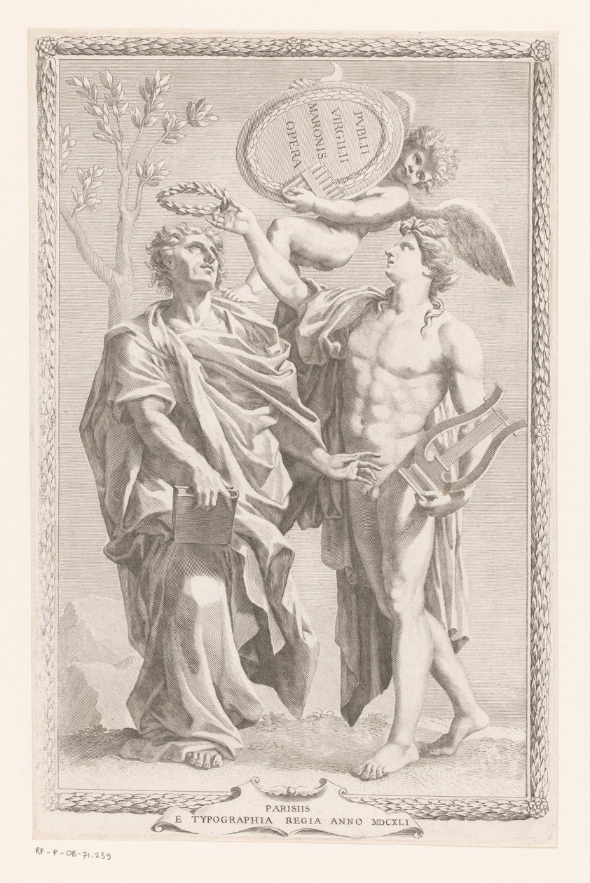 Apollo incorona Publio Virgilio Marone da Claude Mellan