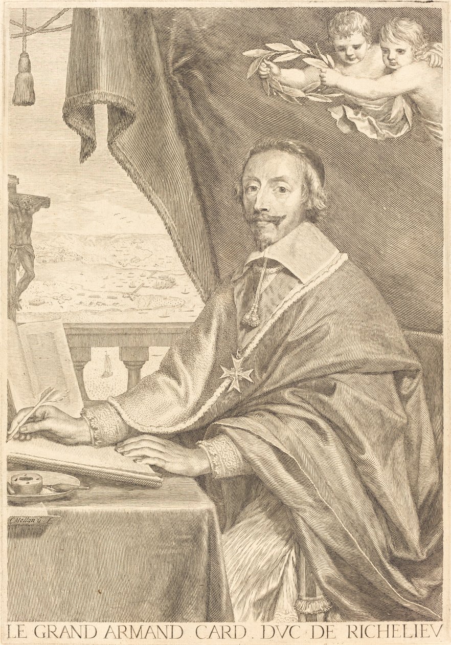 Armand Jean du Plessis, Cardinale Richelieu da Claude Mellan