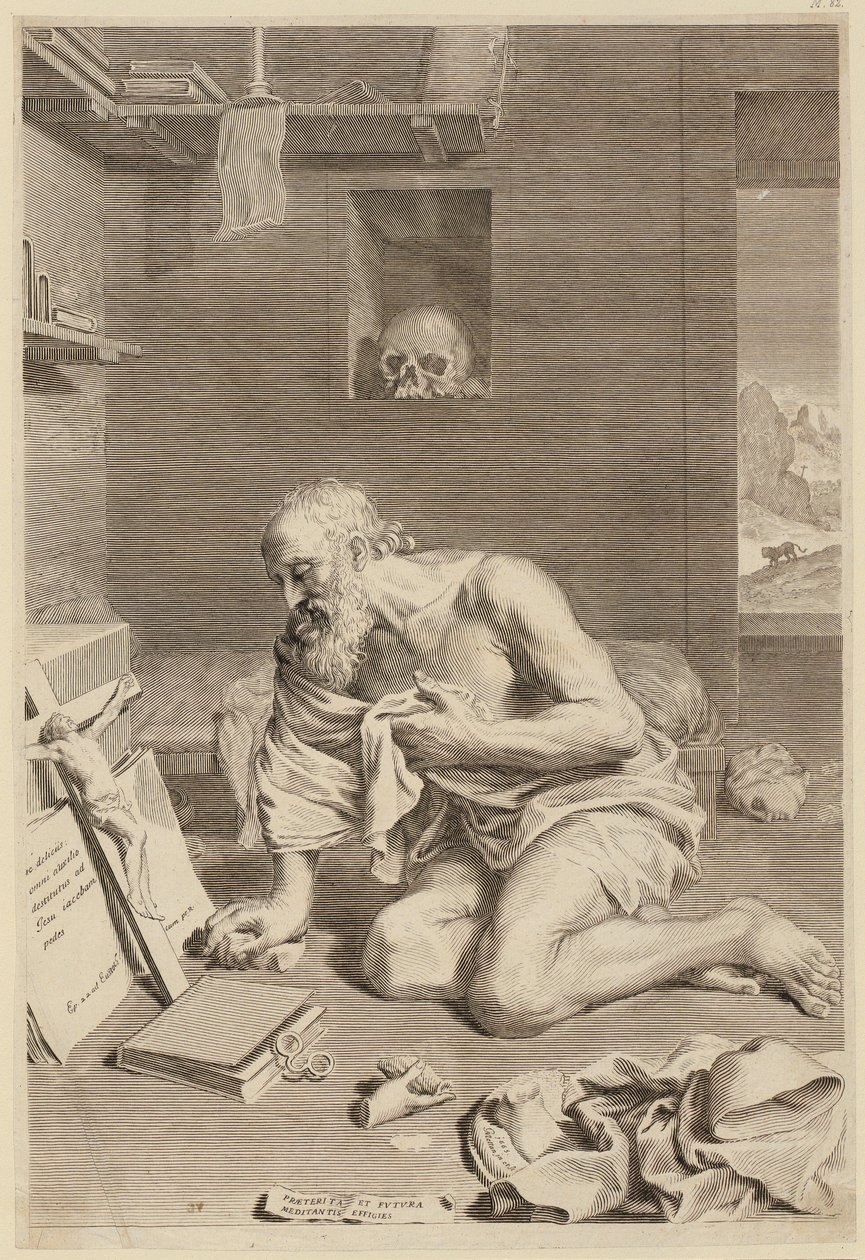 San Girolamo penitente da Claude Mellan