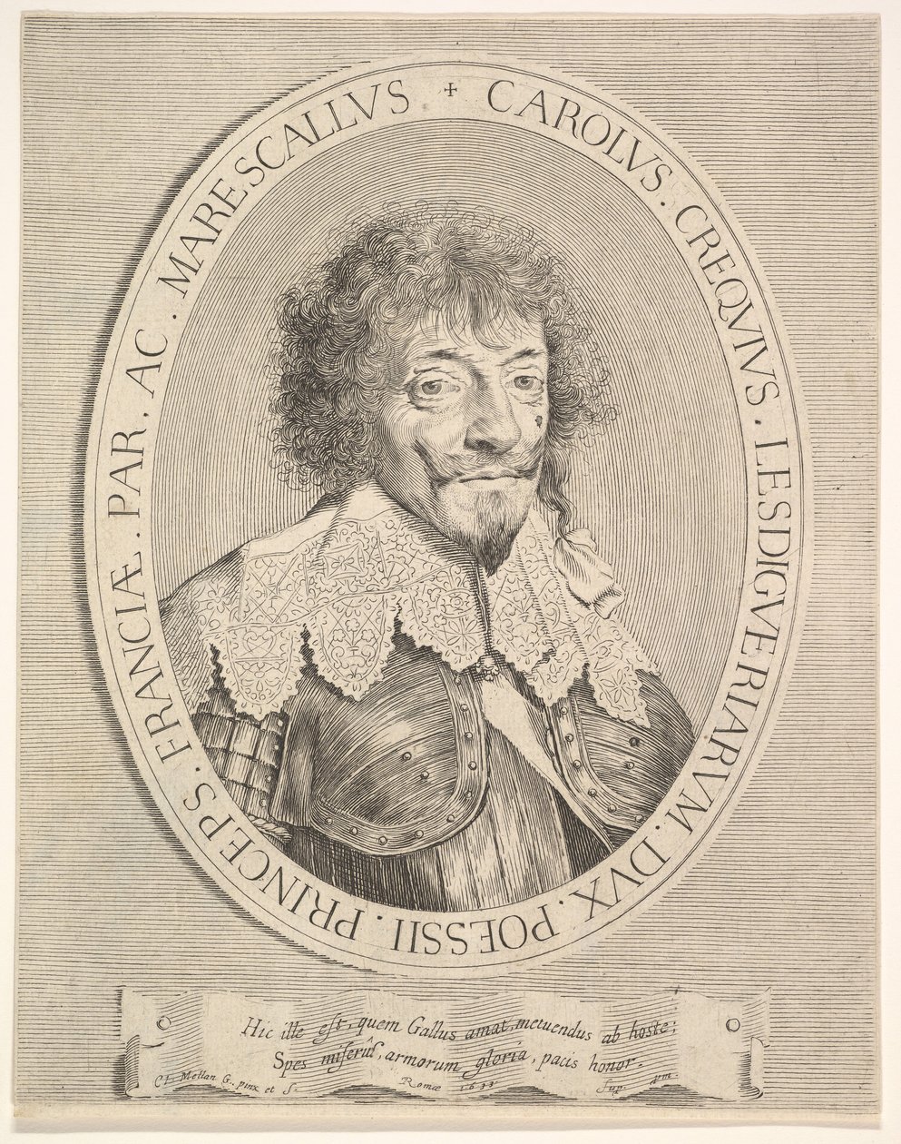 Charles I de Créquy, duca di Lesdiguières, 1633 da Claude Mellan