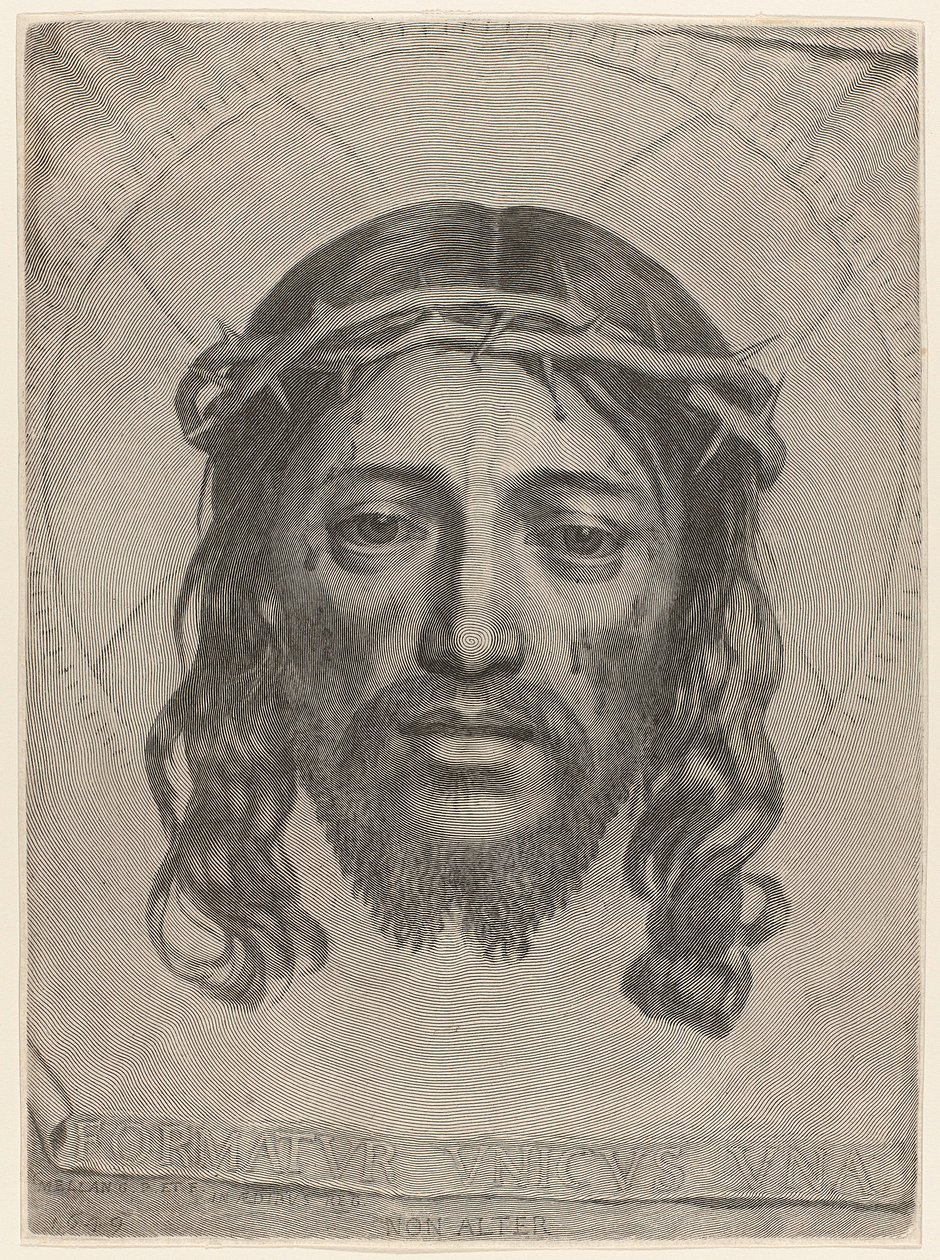 Il volto di Cristo da Claude Mellan