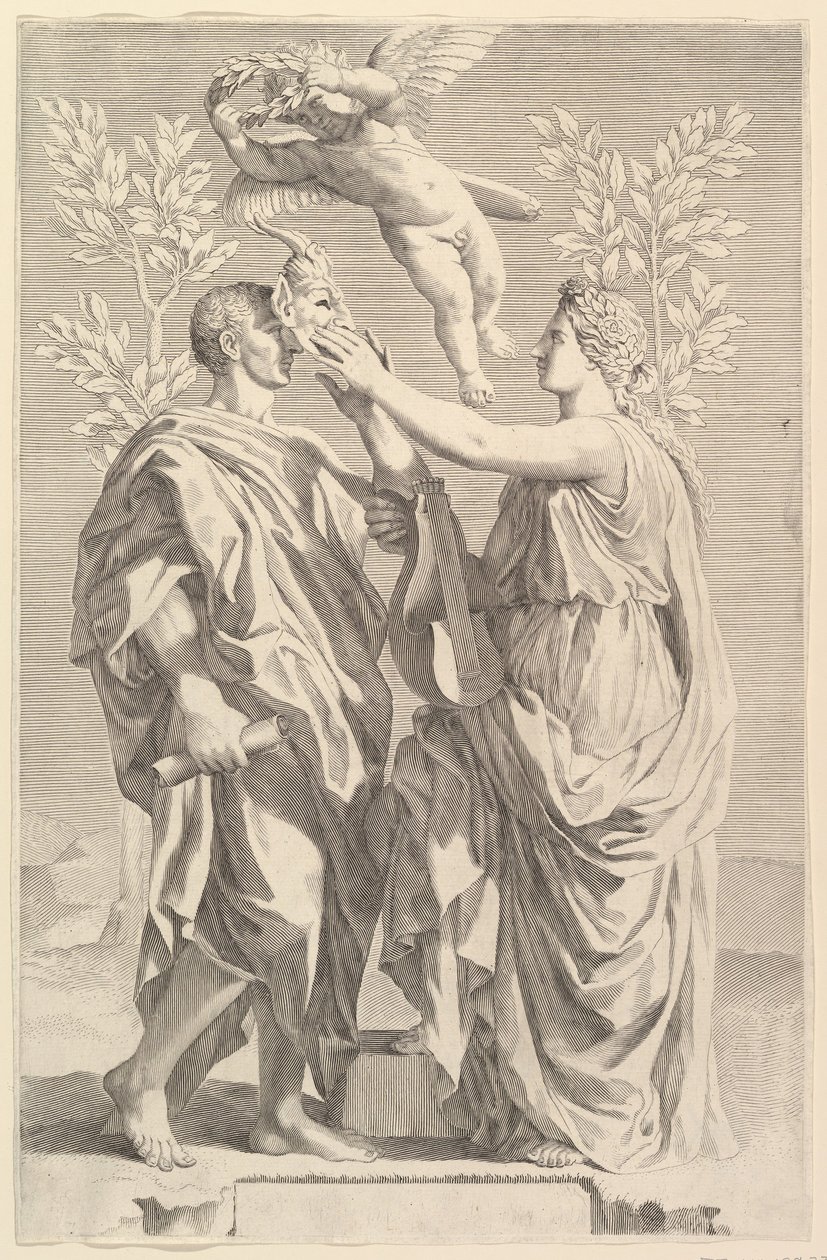 Frontespizio: Orazio, Quinti Horatii Flacci Opera, 1642 da Claude Mellan