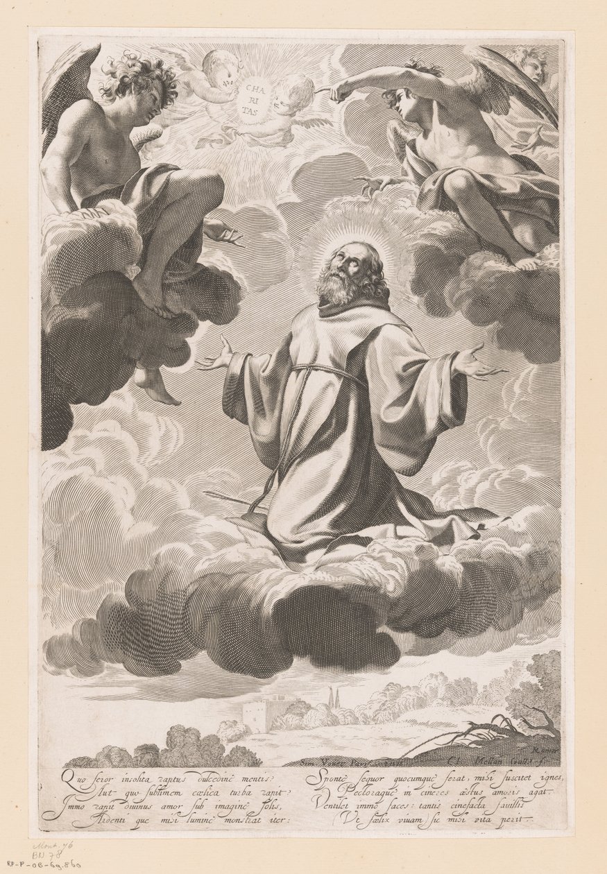 San Francesco di Paola in estasi da Claude Mellan