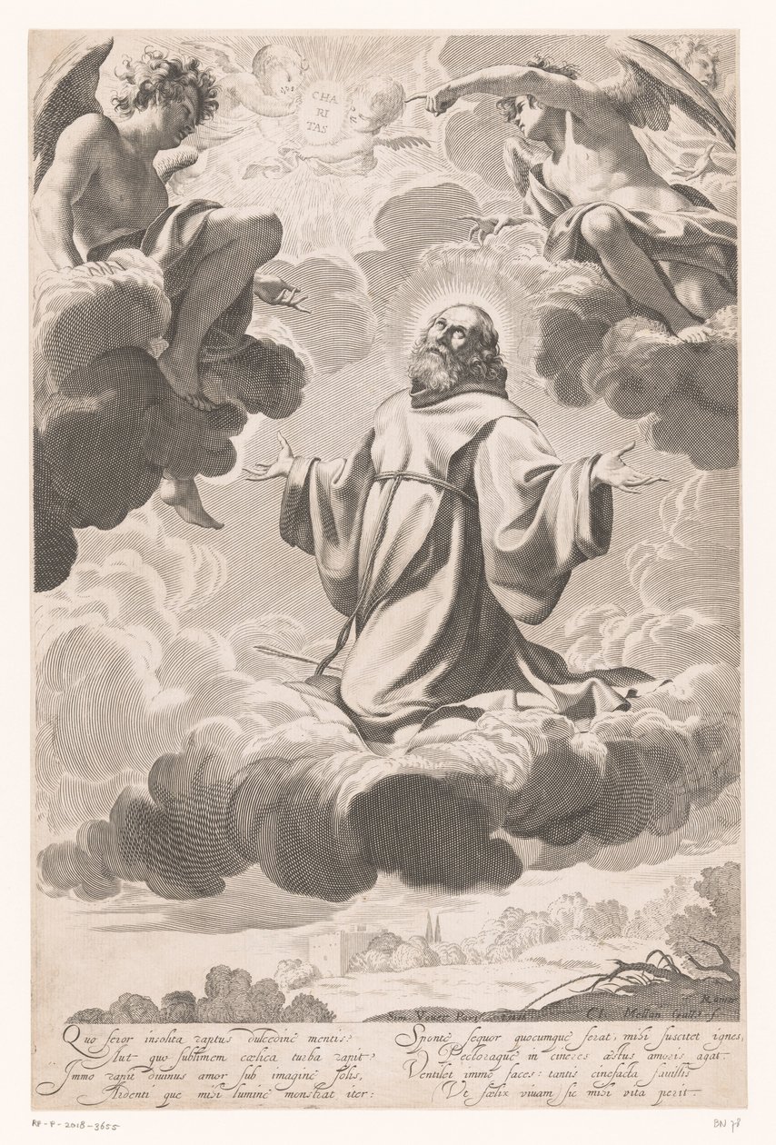San Francesco di Paola in estasi da Claude Mellan
