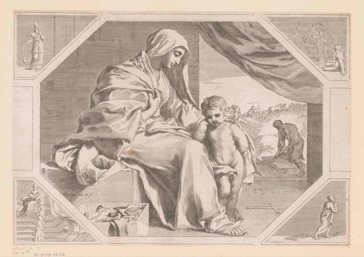 Sacra Famiglia da Claude Mellan