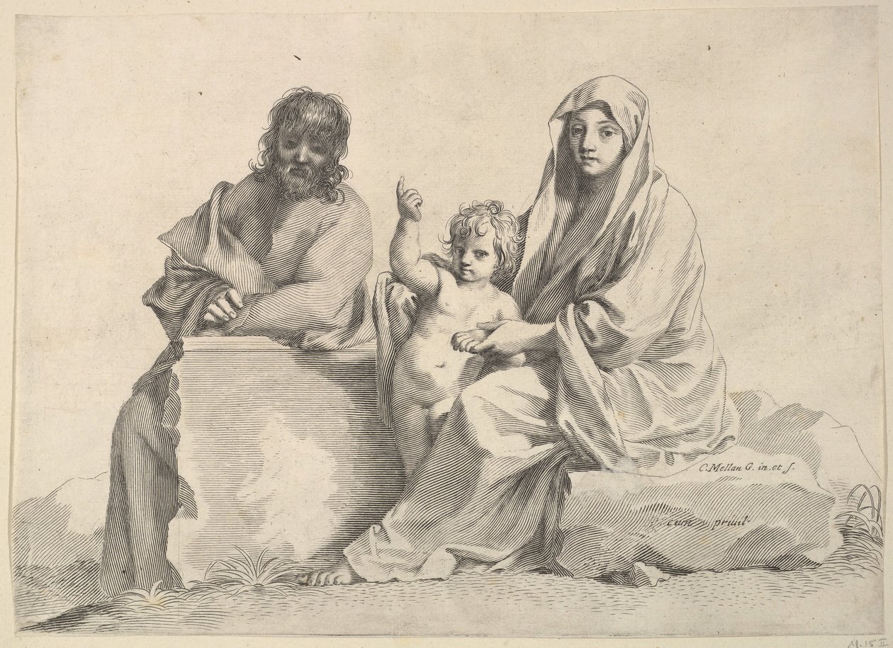 Sacra Famiglia da Claude Mellan