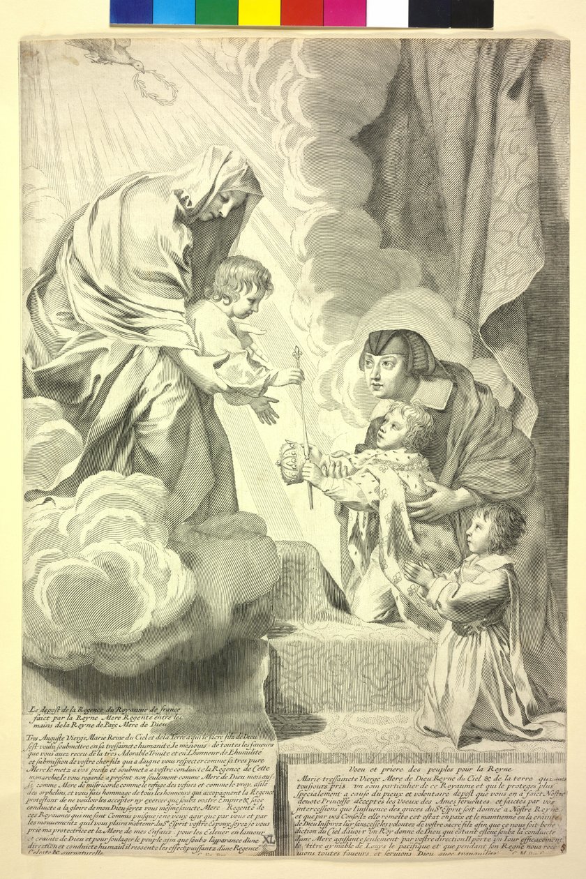 Re di Francia Luigi XIV da Claude Mellan