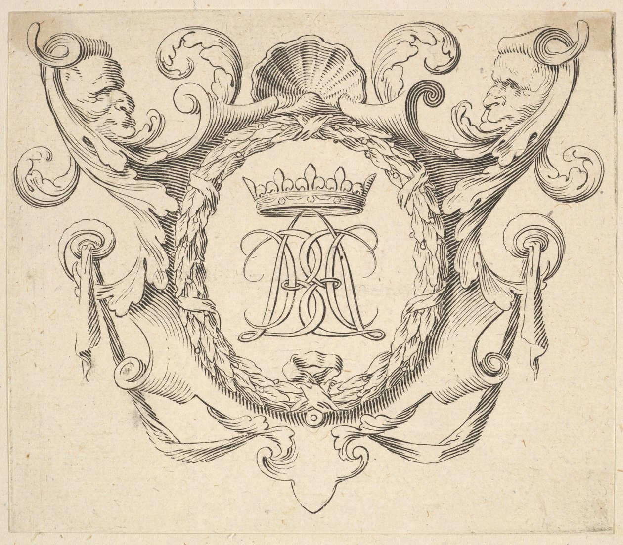 Monogramma Incoronato da Claude Mellan