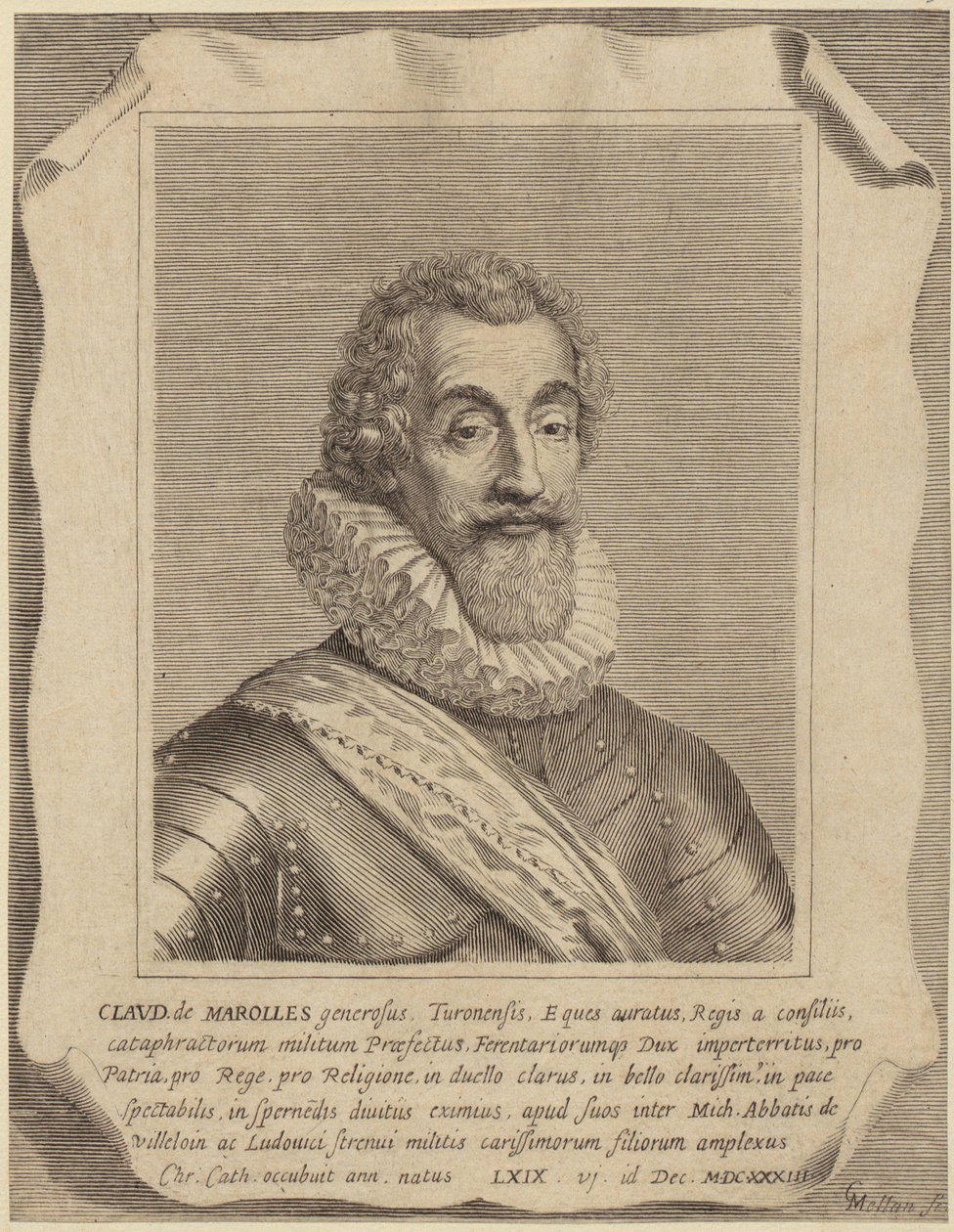 Ritratto di Claude de Marolles da Claude Mellan
