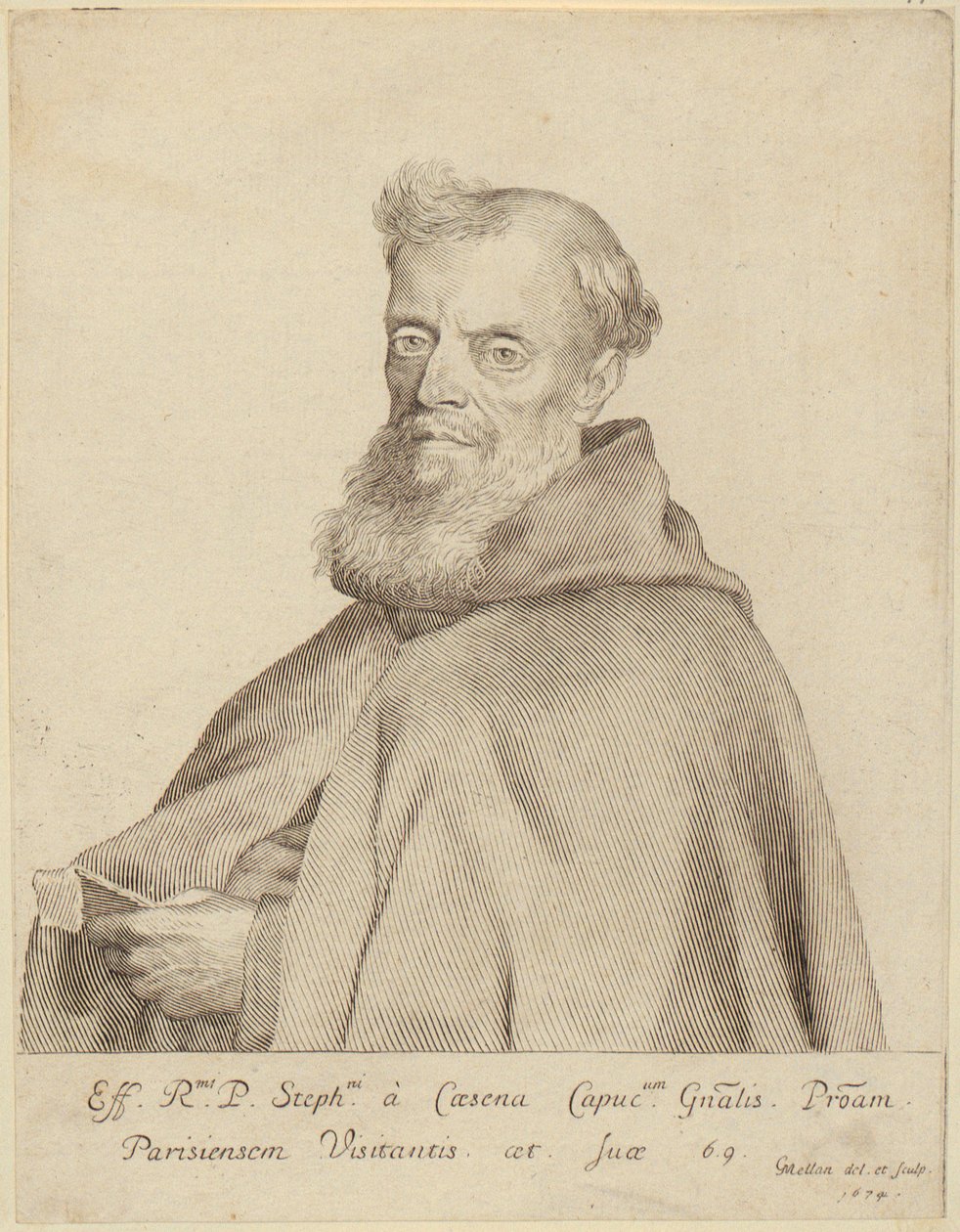 Ritratto di Étienne da Cesena da Claude Mellan