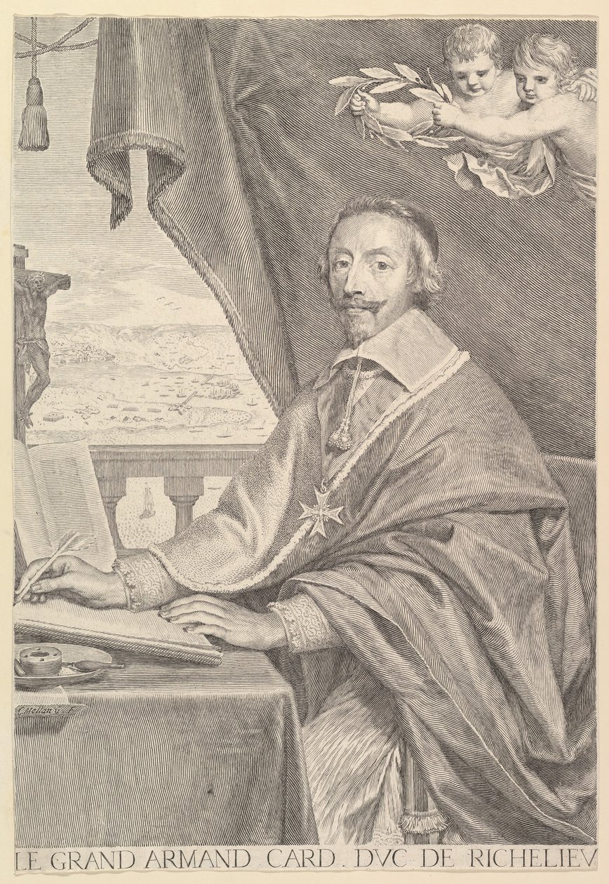 Ritratto del Cardinale Richelieu da Claude Mellan
