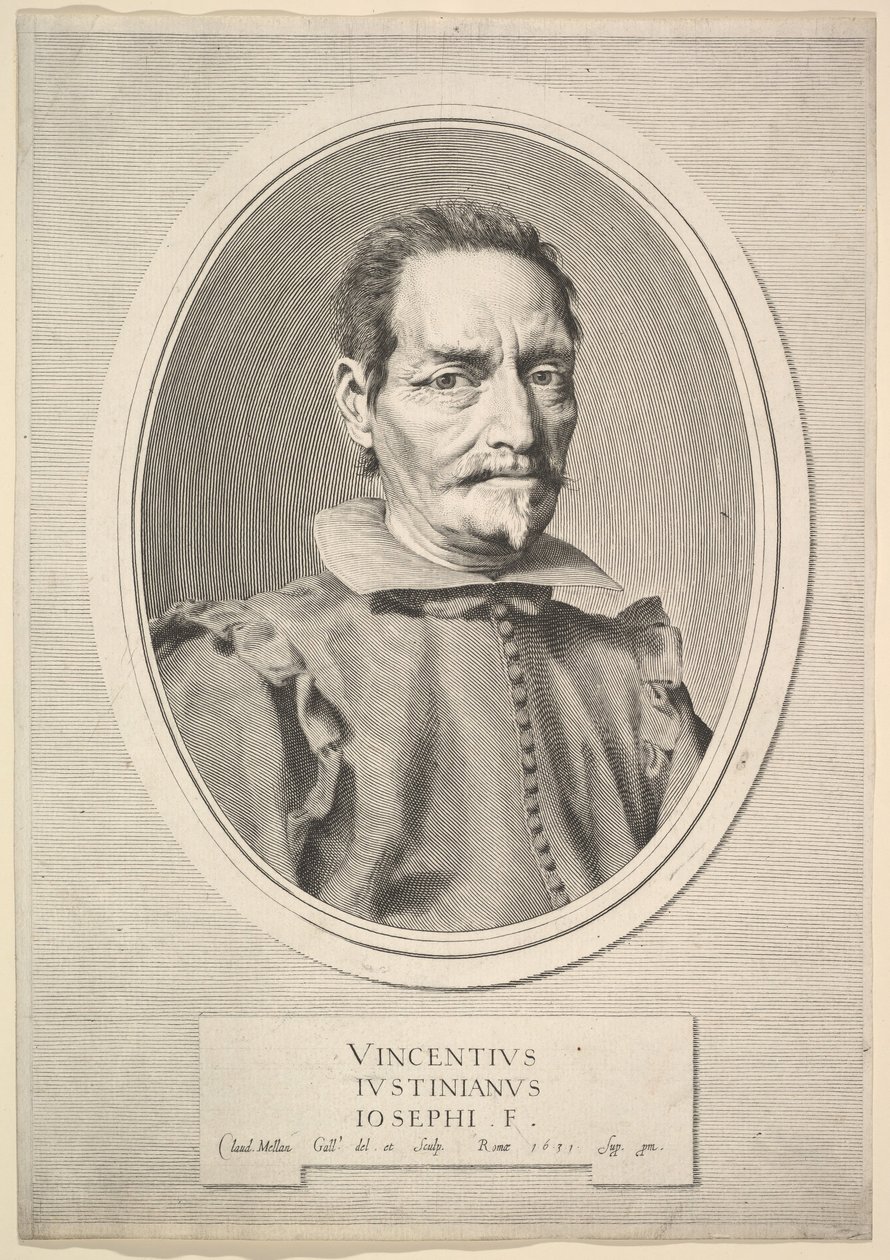 Ritratto di Vicenzo Giustiniani, 1631 da Claude Mellan