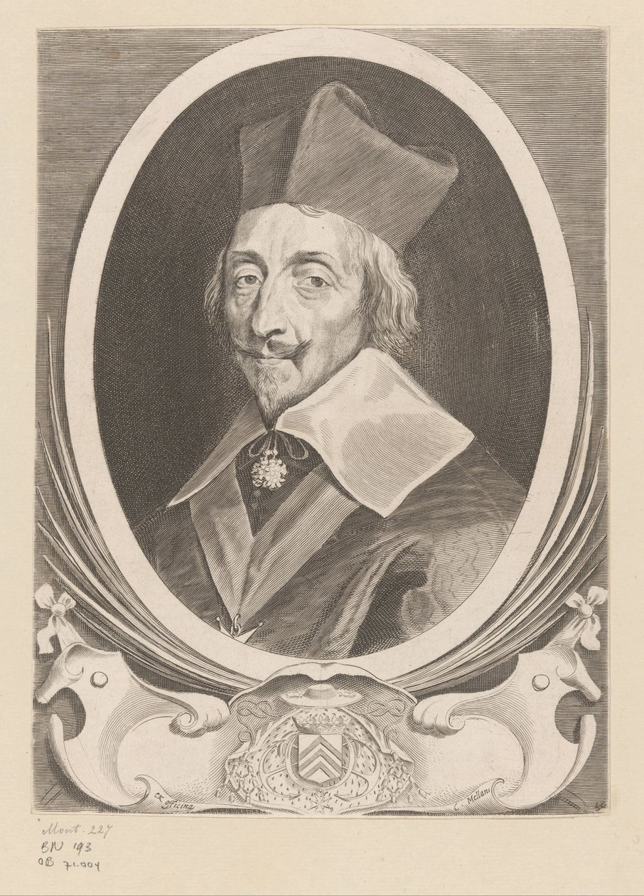 Ritratto di Armand-Jean du Plessis, cardinale Richelieu da Claude Mellan