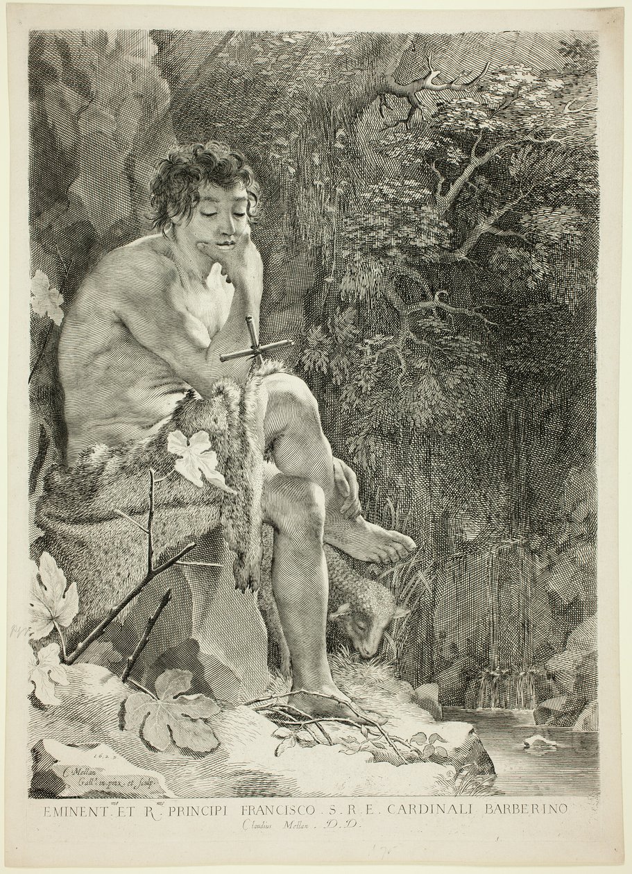 San Giovanni Battista nel deserto da Claude Mellan