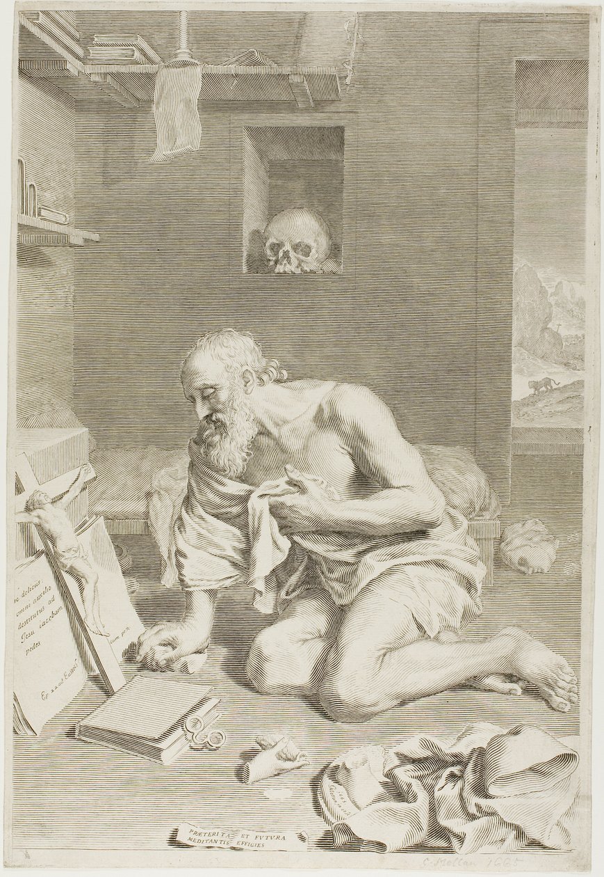 San Girolamo in preghiera da Claude Mellan