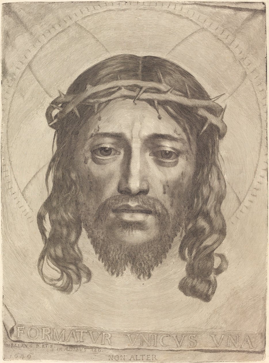 Il sudario di Santa Veronica da Claude Mellan