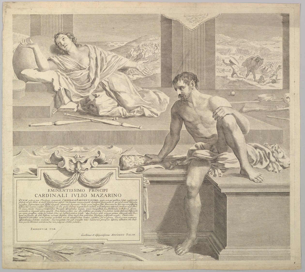 Tesi teologica di Antoine Talon, 1648 da Claude Mellan