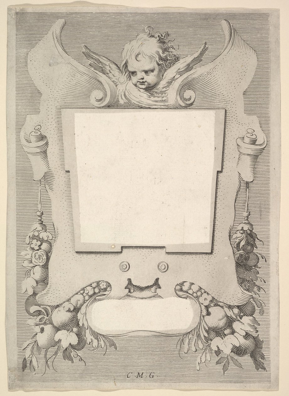 Pagina del titolo: Bentivoglio, Della Guerra di Fiandra, 1632 da Claude Mellan