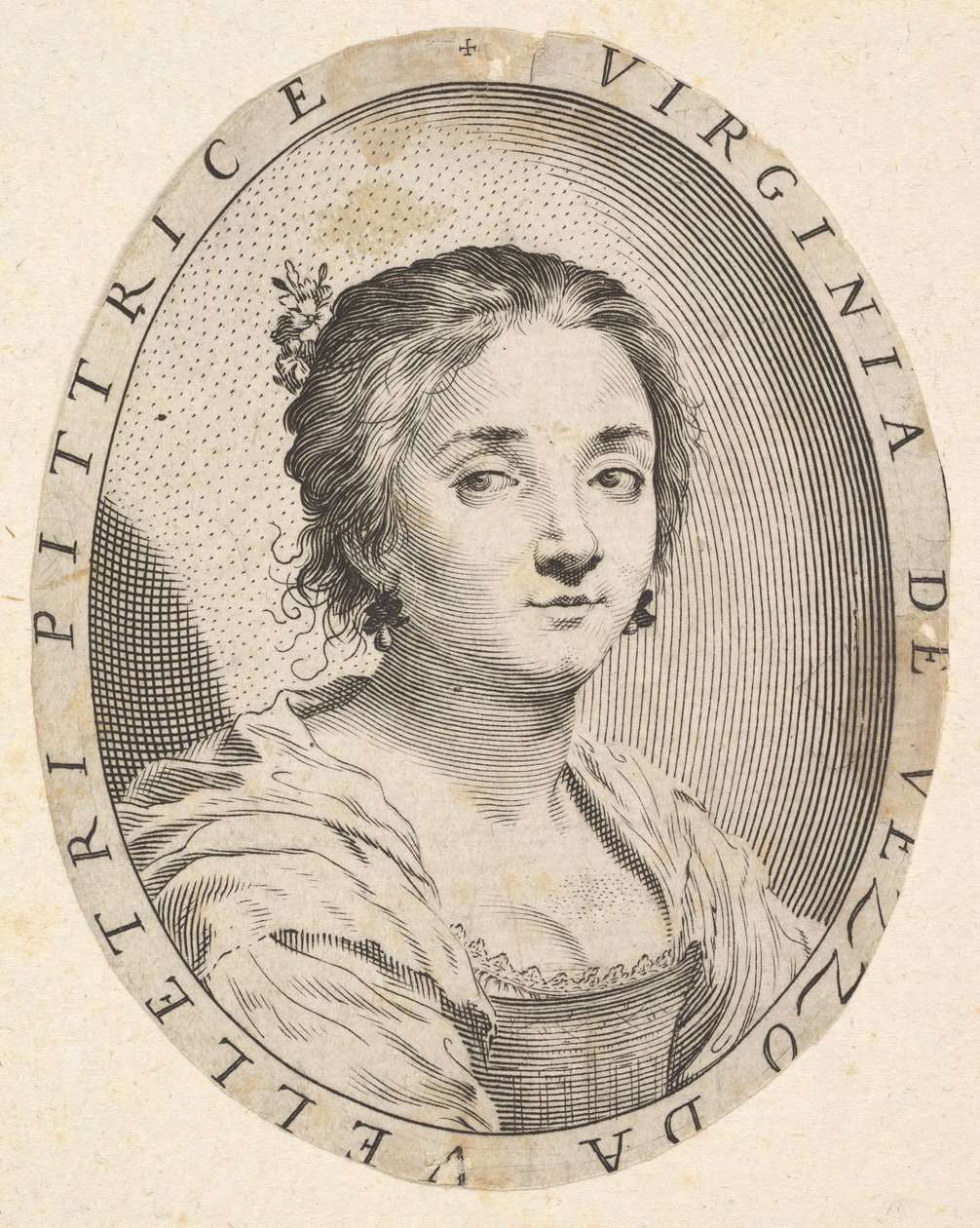 Virginia da Vezzo, moglie di Simon Vouet da Claude Mellan