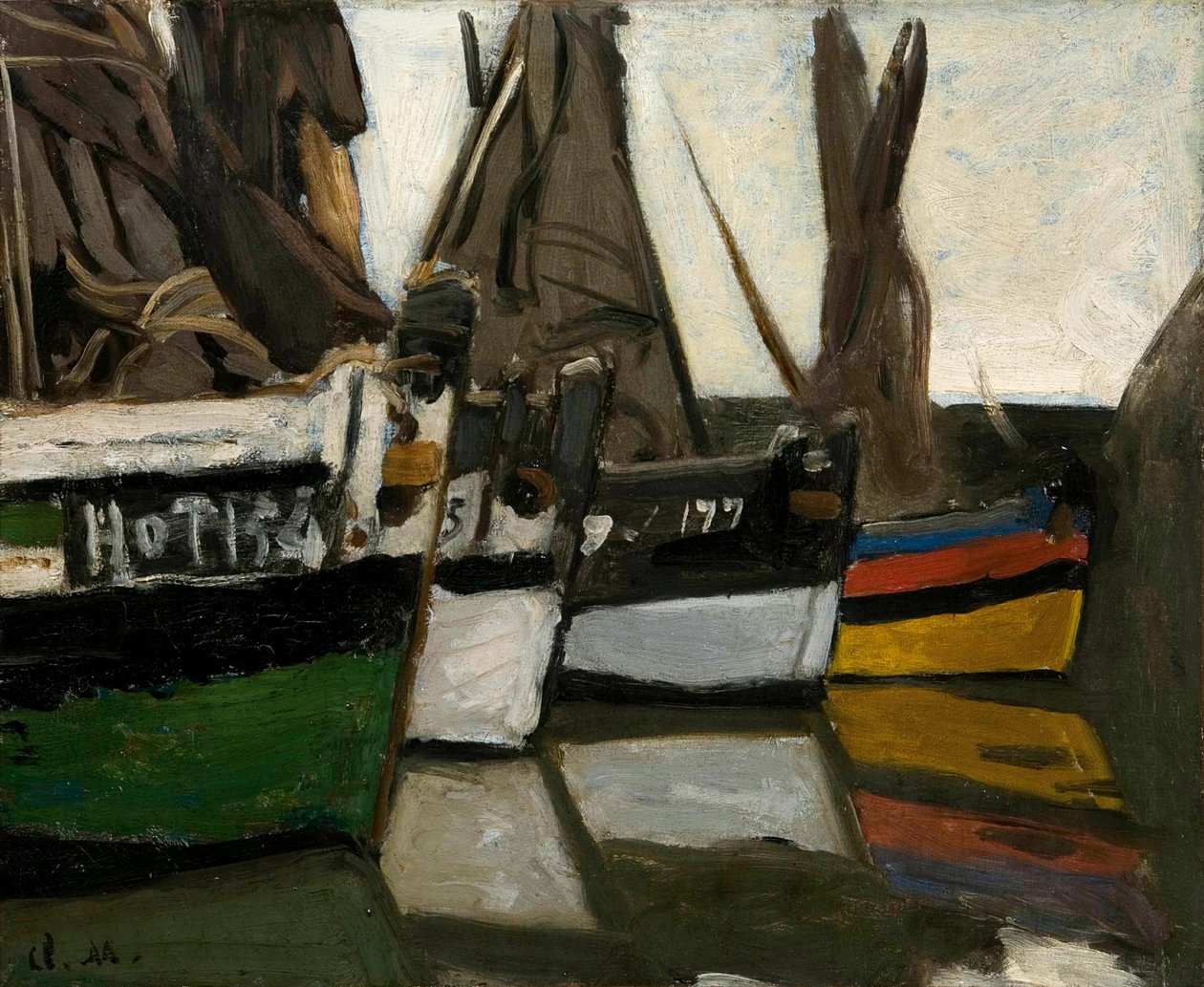 Barche da pesca a Honfleur, ca 1866 da Claude Monet