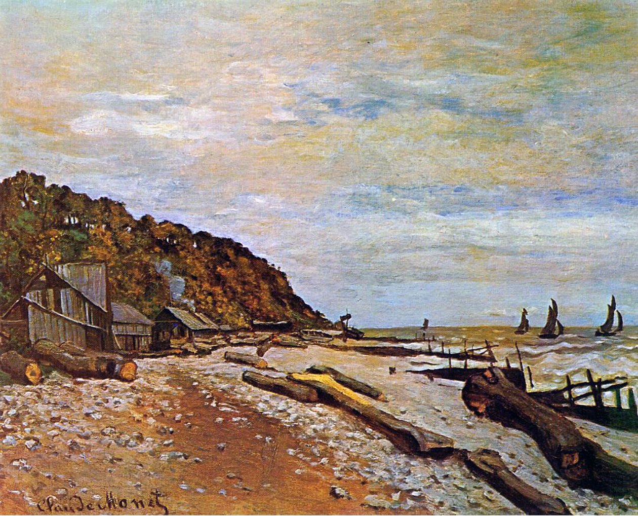 Cantiere navale vicino a Honfleur, 1864 da Claude Monet