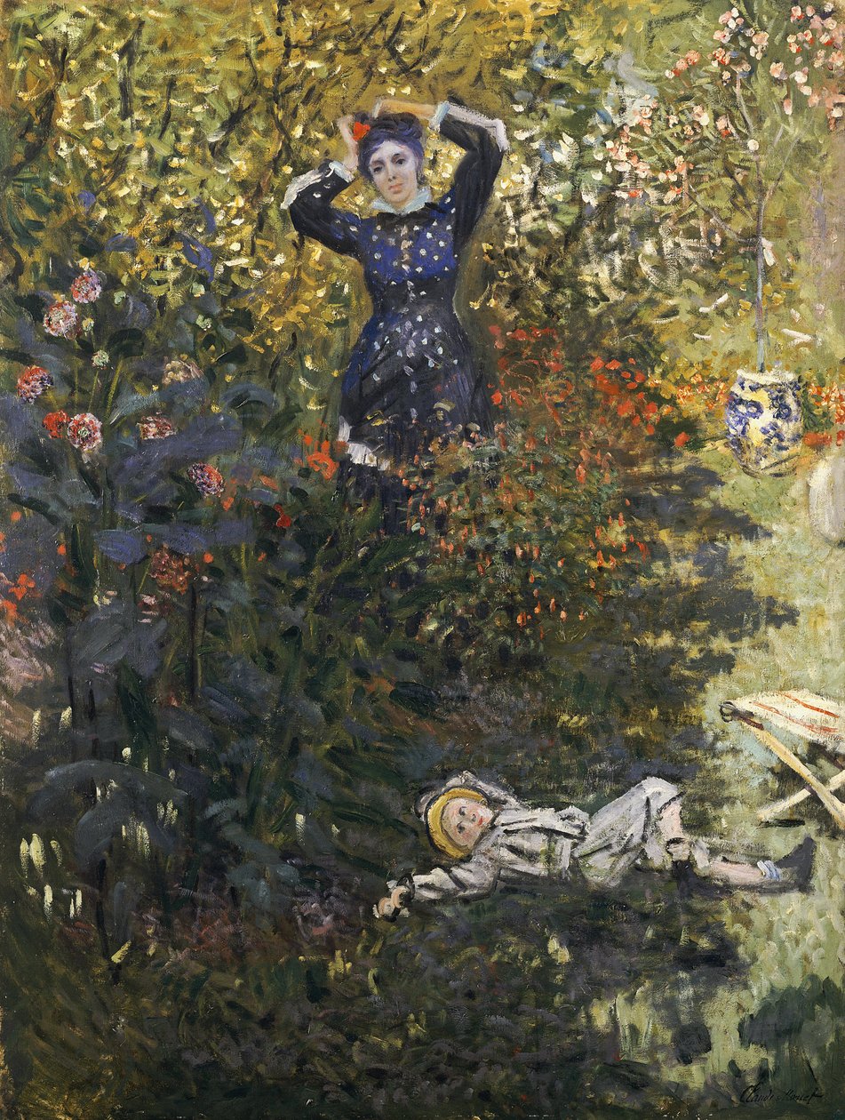 Camille e Jean nel giardino di Argenteuil da Claude Monet