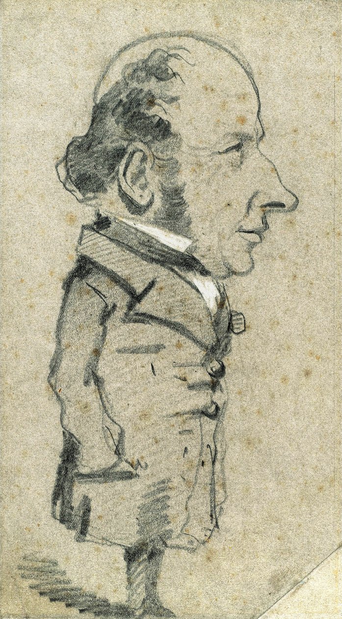 Caricatura di Eugène Marcel da Claude Monet